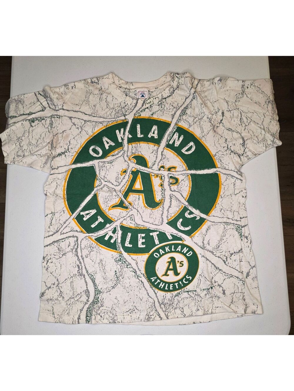 1994 MLB Oakland Athletics AOP Single Stitch Tee